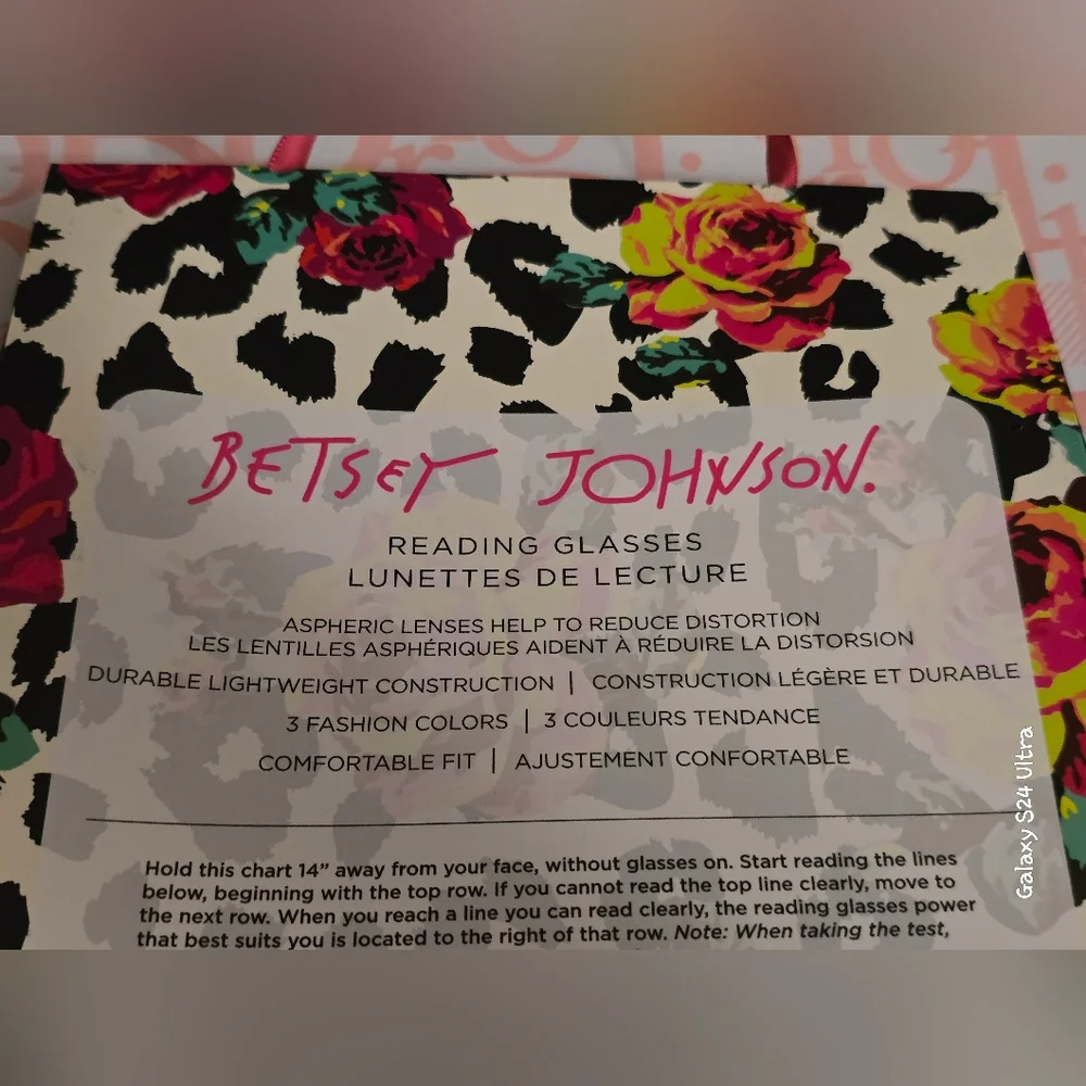 Betsey Johnson 3-pair cat-eye reading glasses set in +2.50 magnification NIB